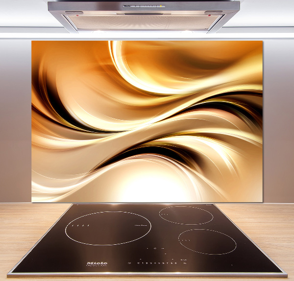 Kitchen wall panels Abstract waves