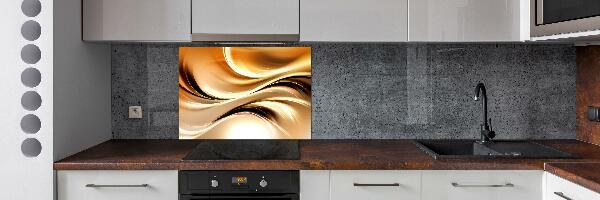 Kitchen wall panels Abstract waves