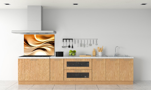 Kitchen wall panels Abstract waves