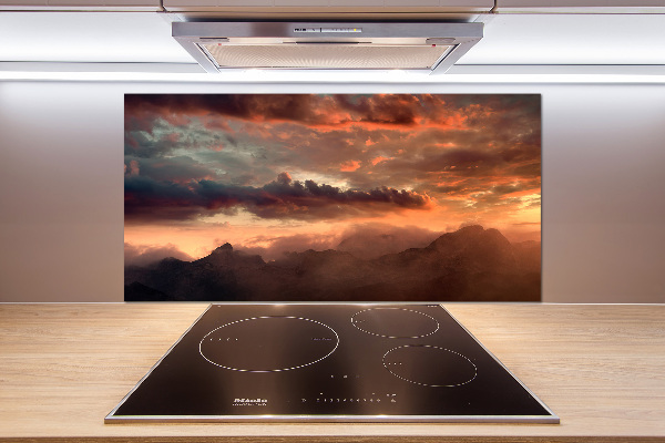 Kitchen splashback Sunset of the mountain