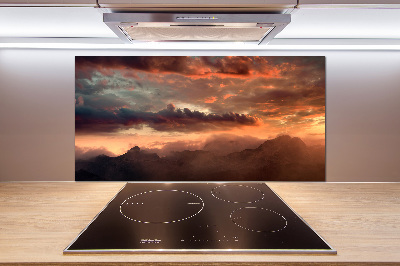 Kitchen splashback Sunset of the mountain