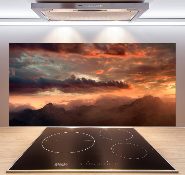 Kitchen splashback Sunset of the mountain