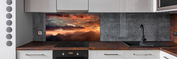 Kitchen splashback Sunset of the mountain