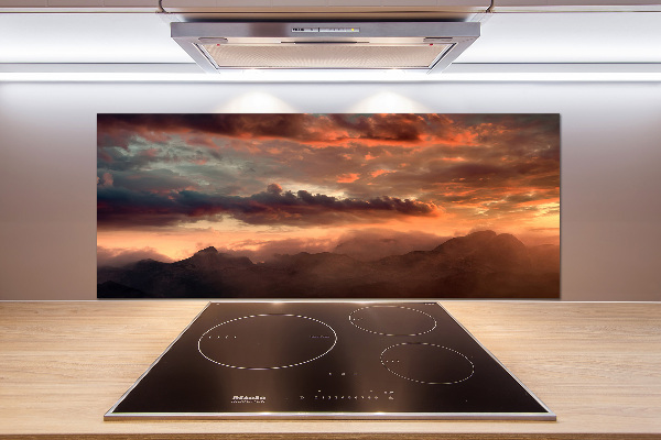 Kitchen splashback Sunset of the mountain