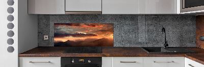 Kitchen splashback Sunset of the mountain