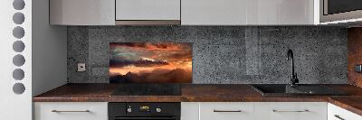 Kitchen splashback Sunset of the mountain