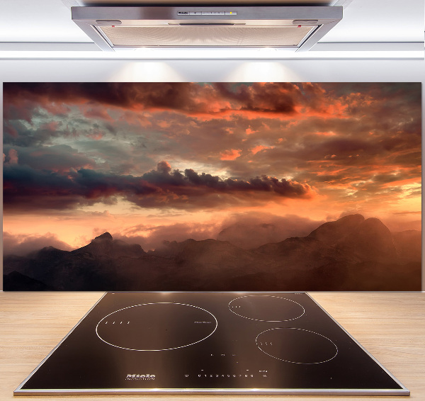 Kitchen splashback Sunset of the mountain