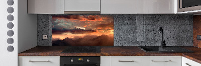 Kitchen splashback Sunset of the mountain