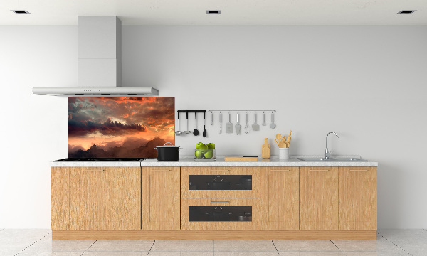 Kitchen splashback Sunset of the mountain