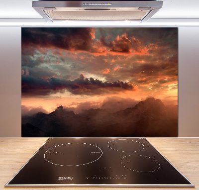 Kitchen splashback Sunset of the mountain