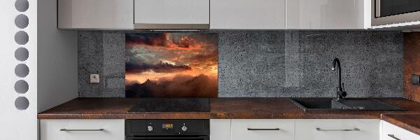 Kitchen splashback Sunset of the mountain