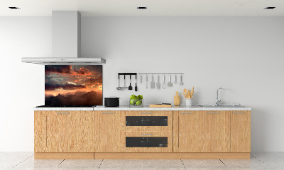 Kitchen splashback Sunset of the mountain