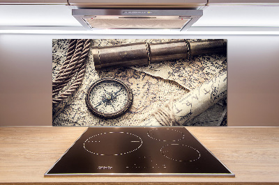 Cooker splashback Compass map of magnifier