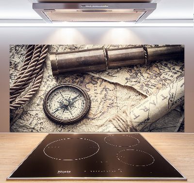 Cooker splashback Compass map of magnifier