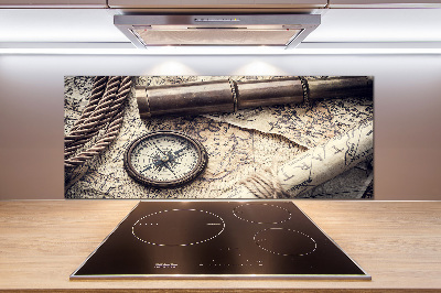 Cooker splashback Compass map of magnifier