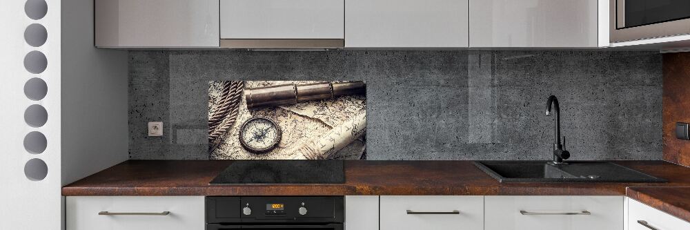 Cooker splashback Compass map of magnifier