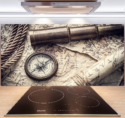 Cooker splashback Compass map of magnifier