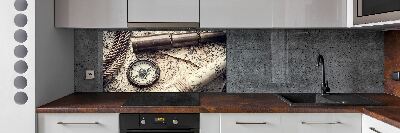 Cooker splashback Compass map of magnifier