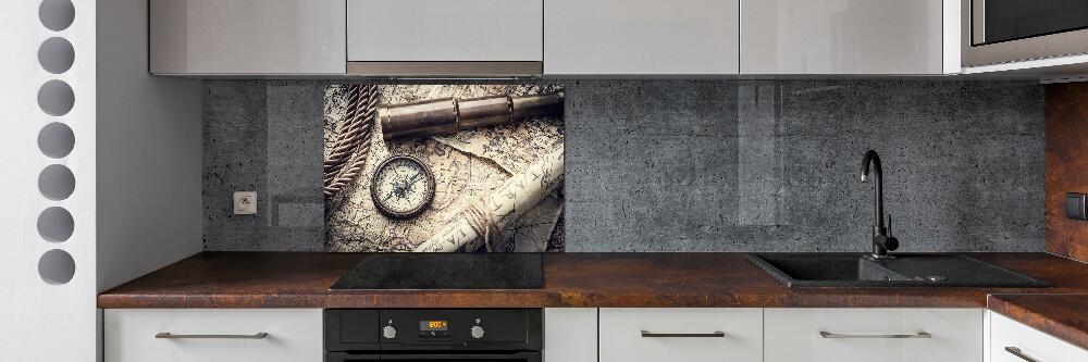 Cooker splashback Compass map of magnifier