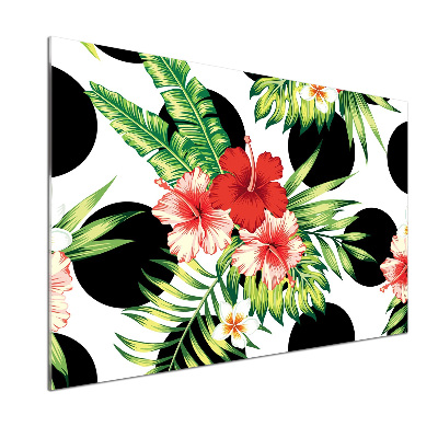 Cooker splashback Hawaiian flowers