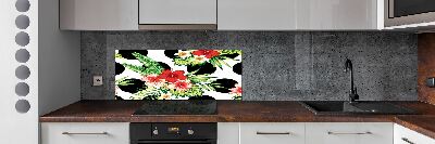 Cooker splashback Hawaiian flowers