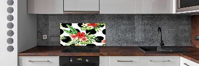 Cooker splashback Hawaiian flowers