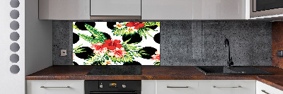 Cooker splashback Hawaiian flowers