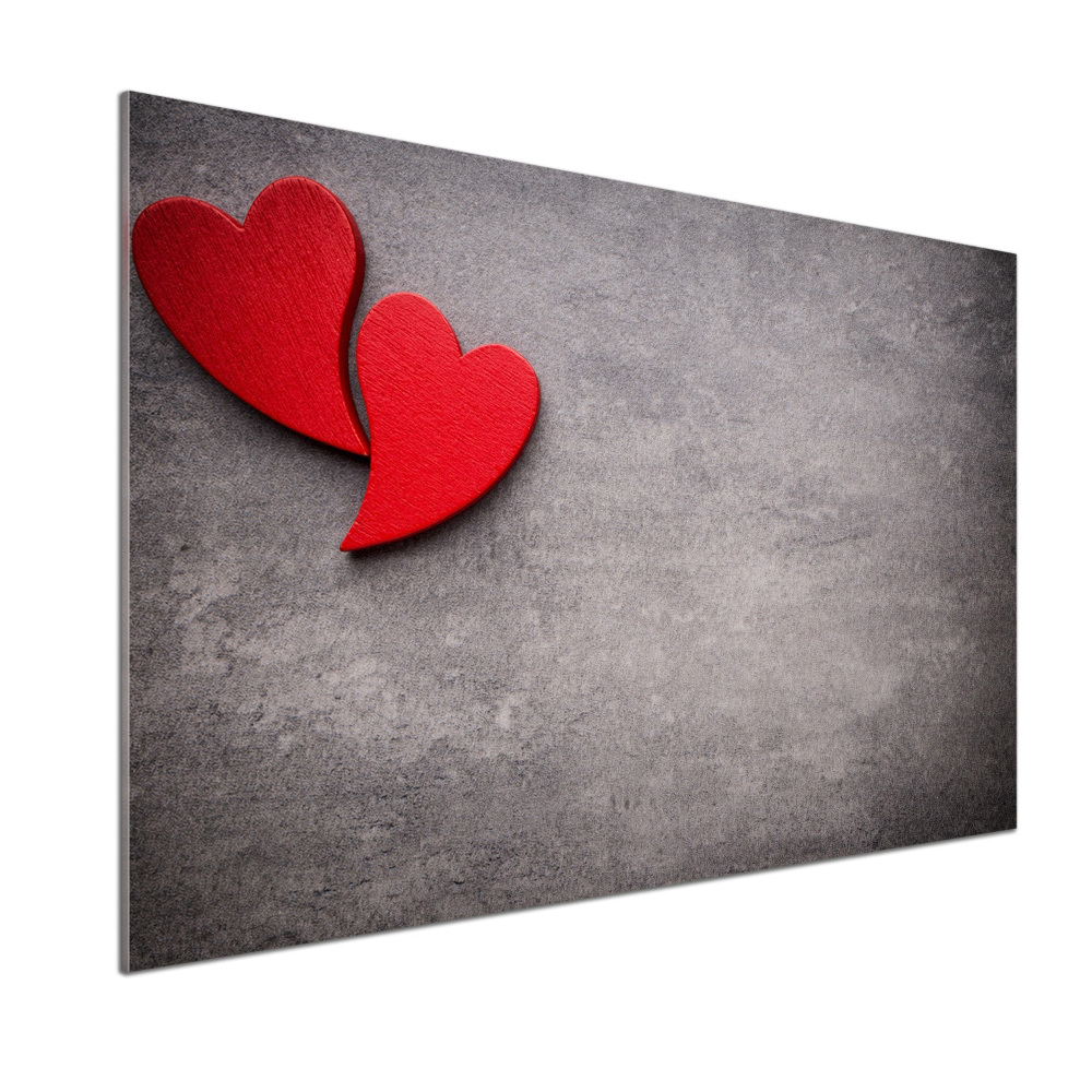 Kitchen wall panels Red hearts