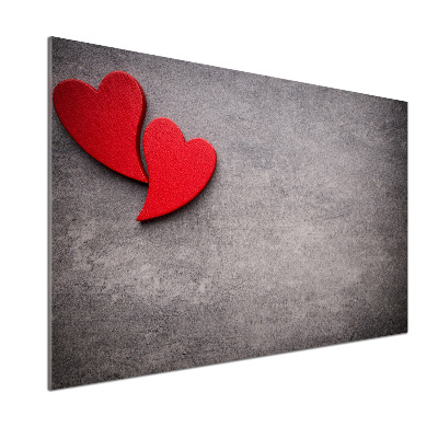 Kitchen wall panels Red hearts