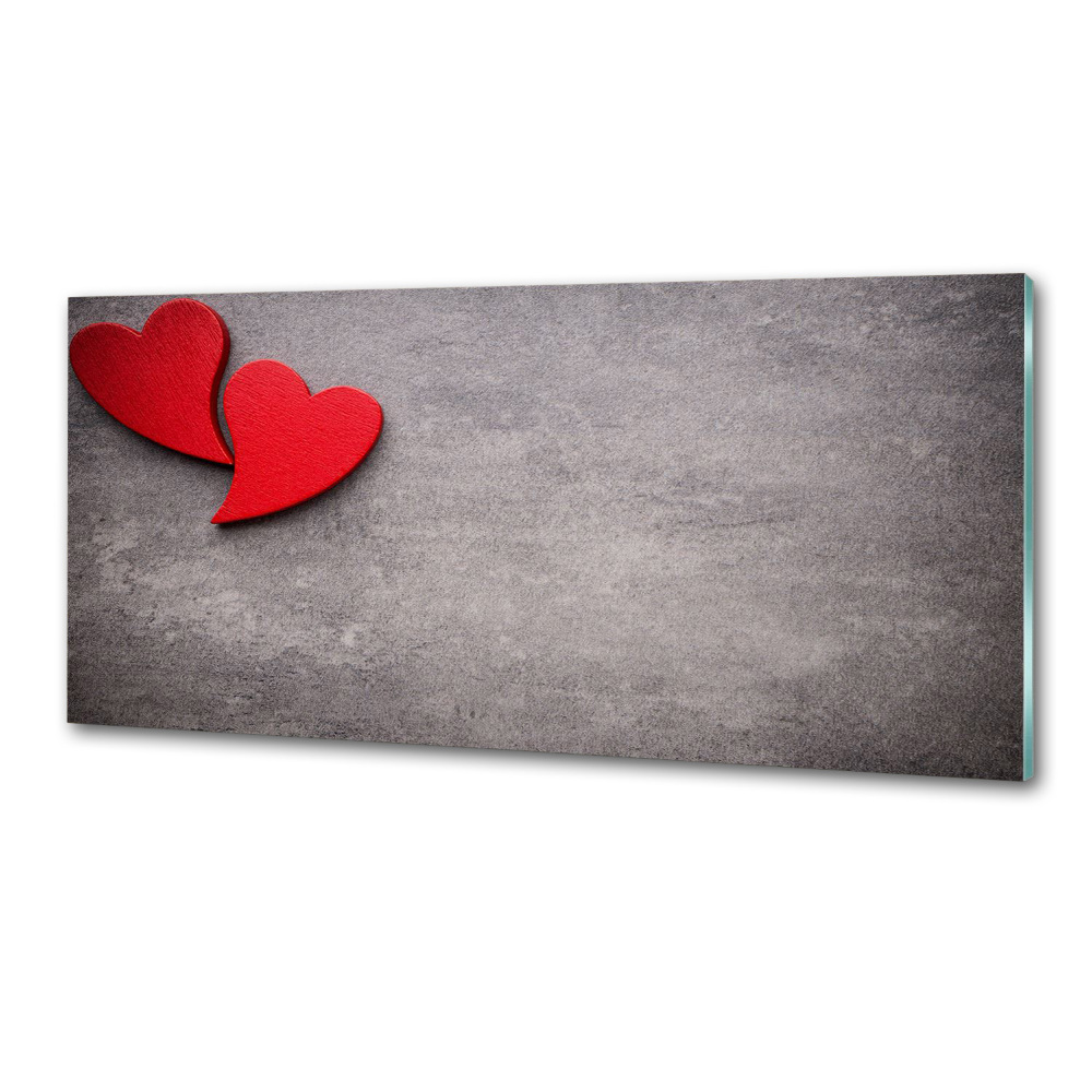 Kitchen wall panels Red hearts