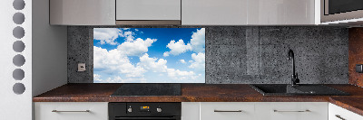 Kitchen splashback Clouds in the sky