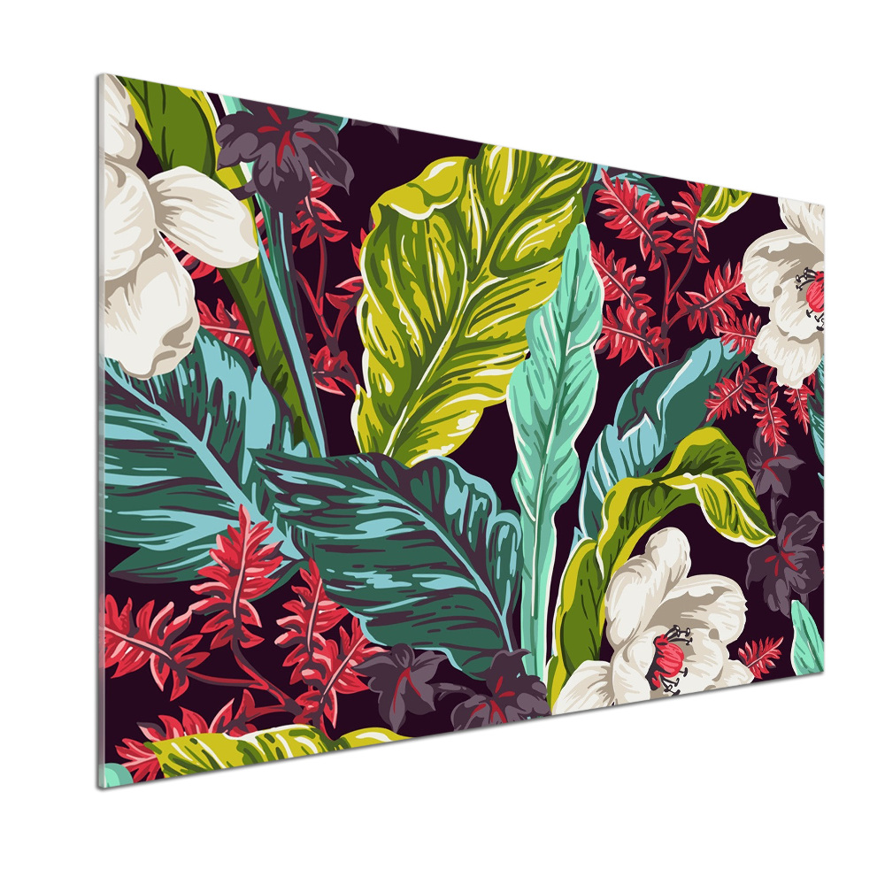 Cooker splashback Tropical flowers