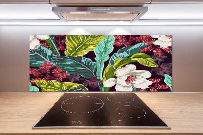 Cooker splashback Tropical flowers