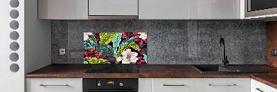 Cooker splashback Tropical flowers