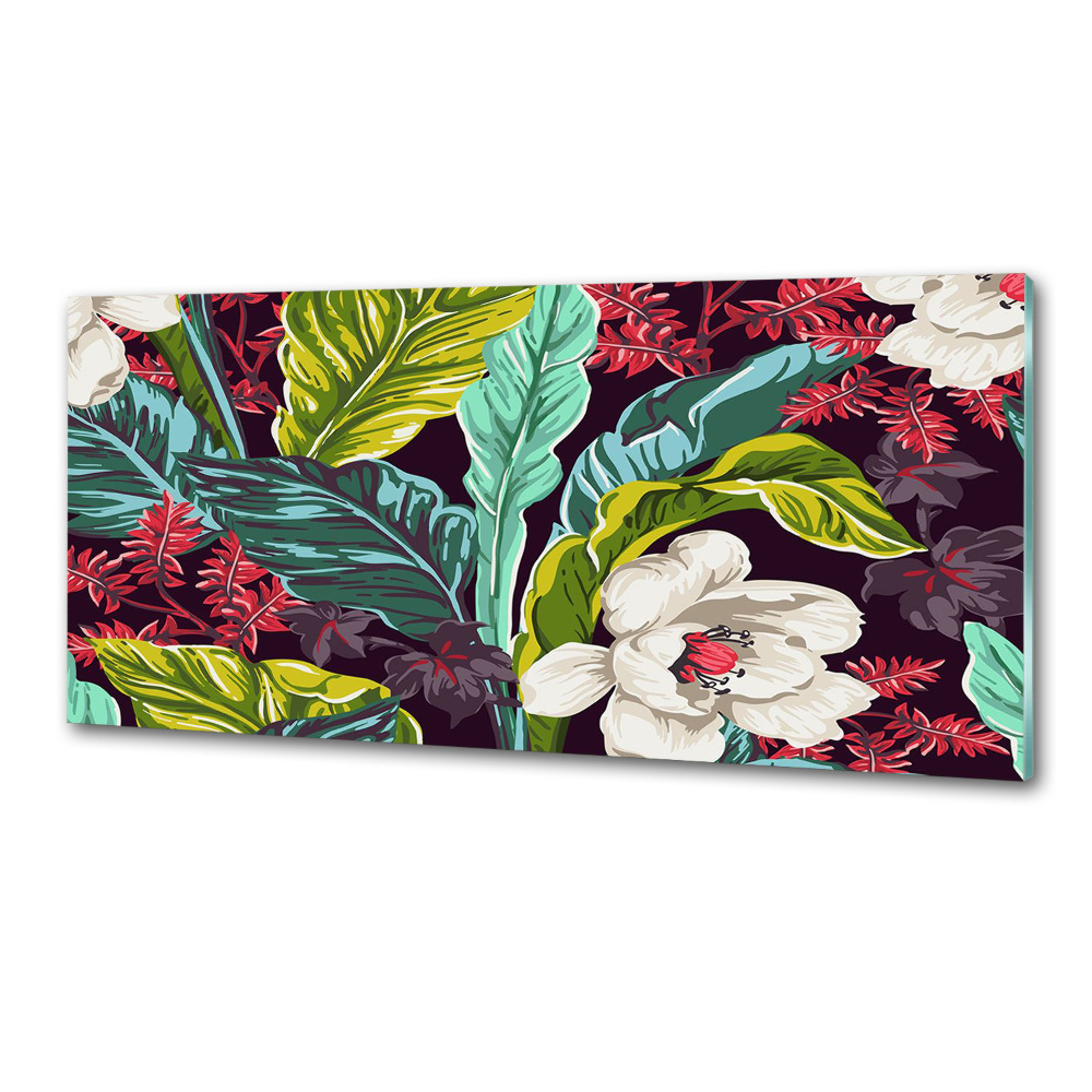 Cooker splashback Tropical flowers