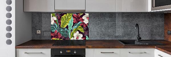 Cooker splashback Tropical flowers