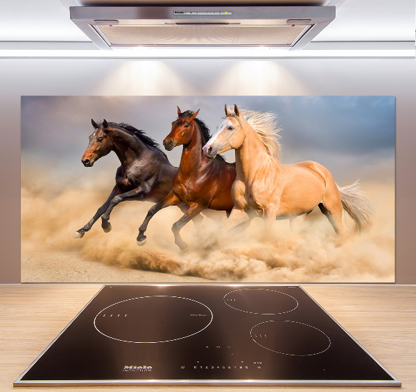 Cooker splashback Horses at gallop