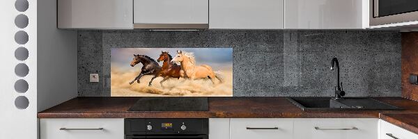 Cooker splashback Horses at gallop