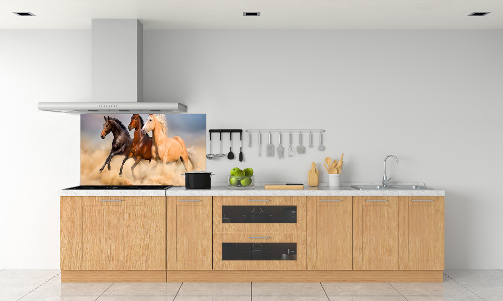 Cooker splashback Horses at gallop