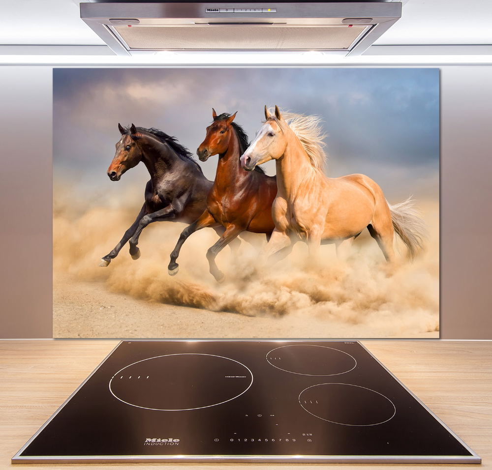 Cooker splashback Horses at gallop