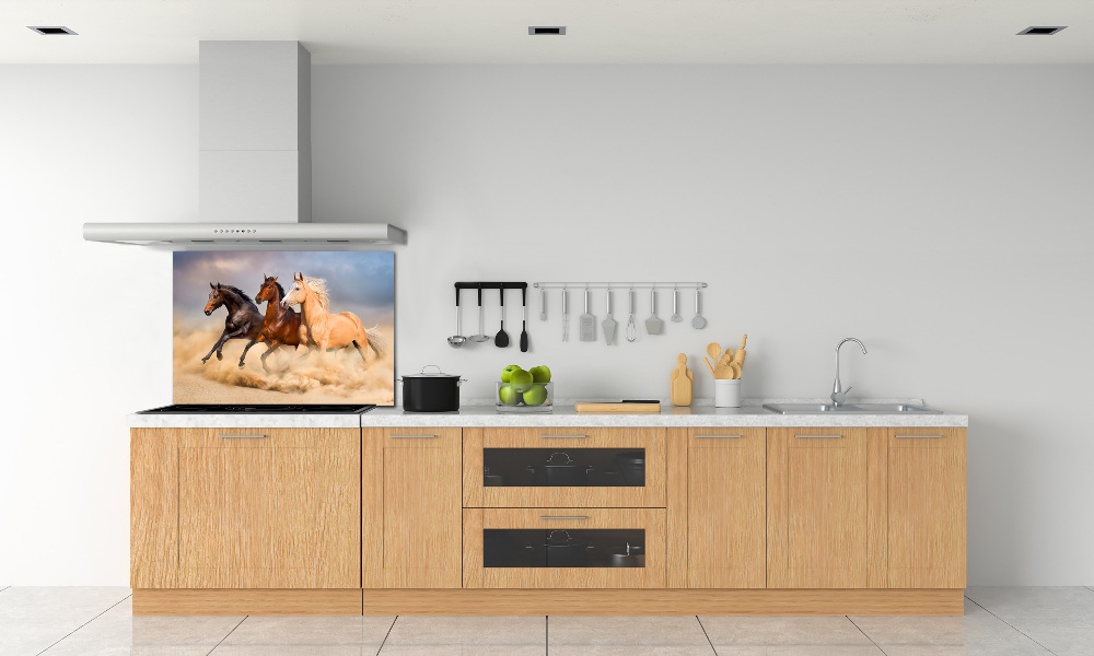 Cooker splashback Horses at gallop