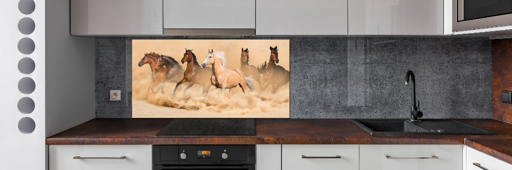 Cooker splashback Desert's horses