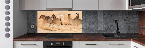 Cooker splashback Desert's horses