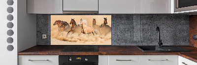 Cooker splashback Desert's horses