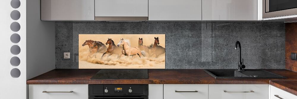 Cooker splashback Desert's horses