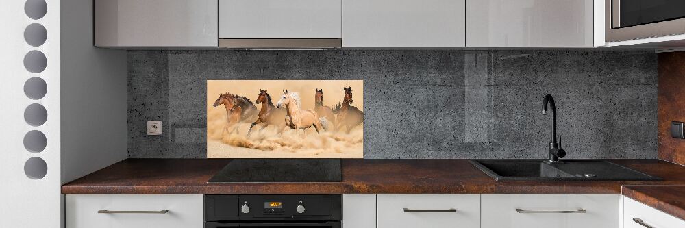 Cooker splashback Desert's horses