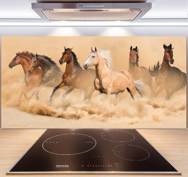 Cooker splashback Desert's horses