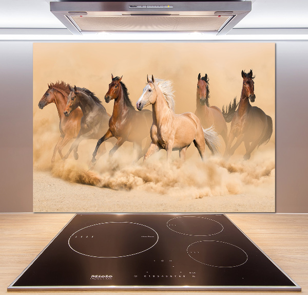 Cooker splashback Desert's horses