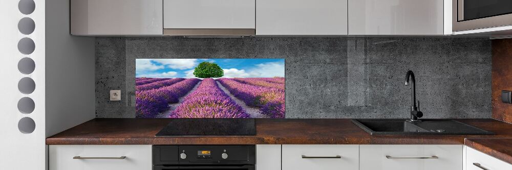 Kitchen splashback Lavender field