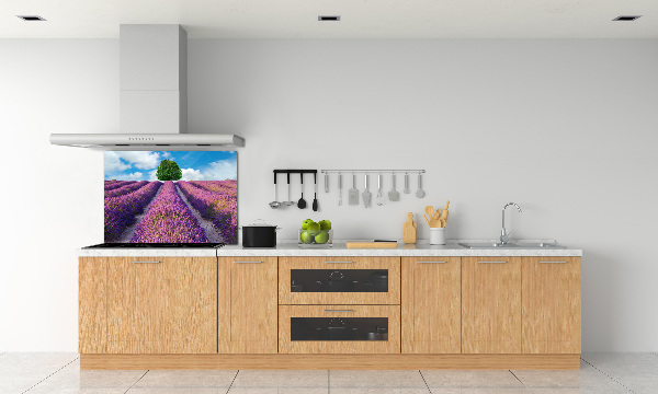 Kitchen splashback Lavender field